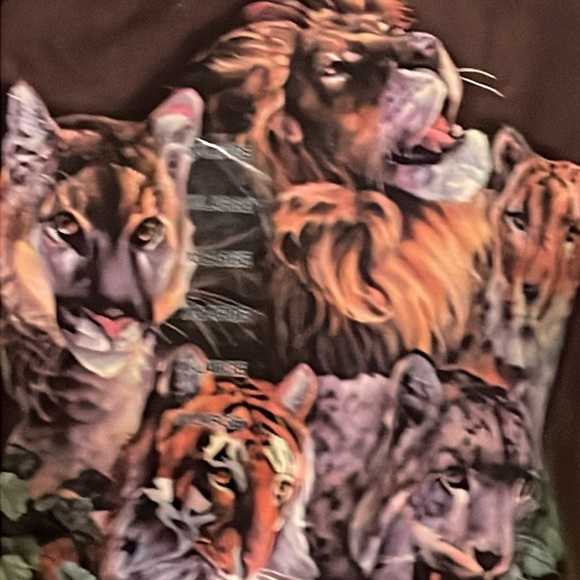 NWOT The Mountain SET OF FOUR Kids Tie Dyed TEE. Lion, Cow x 2, Big Cats. Sz XL - Picture 5 of 11